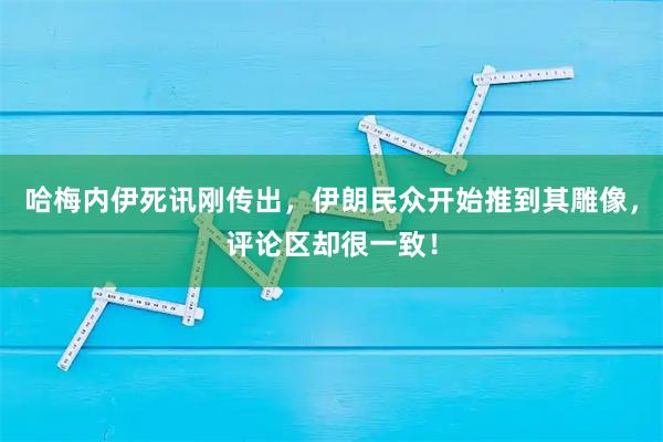 哈梅内伊死讯刚传出，伊朗民众开始推到其雕像，评论区却很一致！